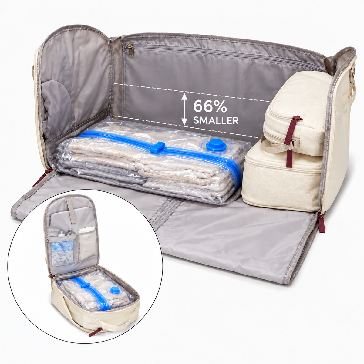 Vacuum Travel Compression Kit | 3X More Clothes, Zero Wrinkles