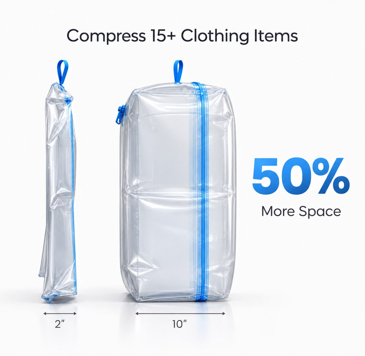 Vacuum Travel Compression Kit | 3X More Clothes, Zero Wrinkles