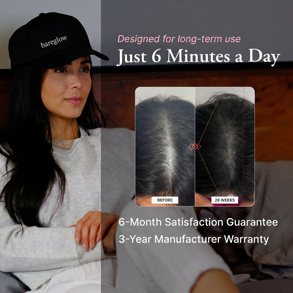 Bareglow Red Light Therapy Hair Cap
